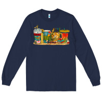 Navy teacher fuel coffee cups Long Sleeve Tee - texasbilliewilder