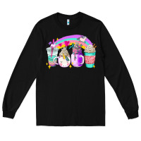 Black unicorn coffee cups Long Sleeve Tee - AdoDesignShop