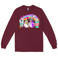 Burgundy unicorn coffee cups Long Sleeve Tee - AdoDesignShop