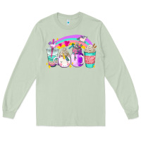 Matcha unicorn coffee cups Long Sleeve Tee - AdoDesignShop
