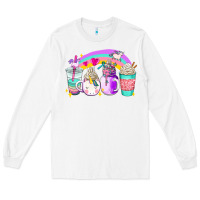 White unicorn coffee cups Long Sleeve Tee - AdoDesignShop