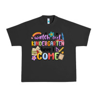 Pigment Black watch out kindergarten here i come Urban Heavy Tee - MaliasSmallBusiness