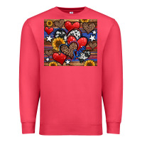 Cardinal 4th of july american hearts Premium Sweatshirt - Jasminsmagicworld