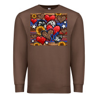 Chestnut 4th of july american hearts Premium Sweatshirt - Jasminsmagicworld