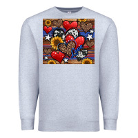 4th Of July American Hearts Premium Sweatshirt | Teevron