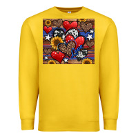 Lemon 4th of july american hearts Premium Sweatshirt - Jasminsmagicworld