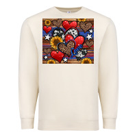 Sandshell 4th of july american hearts Premium Sweatshirt - Jasminsmagicworld