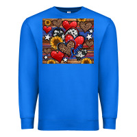 True Royal 4th of july american hearts Premium Sweatshirt - Jasminsmagicworld