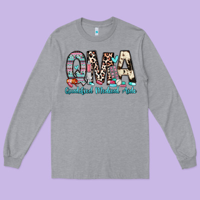 Long Sleeve Tee qma qualified medical aide