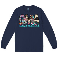 Navy qma qualified medical aide Long Sleeve Tee - Zillion Design Studio