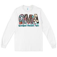 White qma qualified medical aide Long Sleeve Tee - Zillion Design Studio