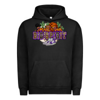 Pigment Black small town big spirit basketball Urban Hoodie - NancyCooperArtShop