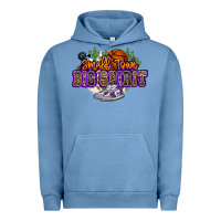 Pigment Pebble Blue small town big spirit basketball Urban Hoodie - NancyCooperArtShop