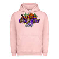 Pigment Salmon small town big spirit basketball Urban Hoodie - NancyCooperArtShop