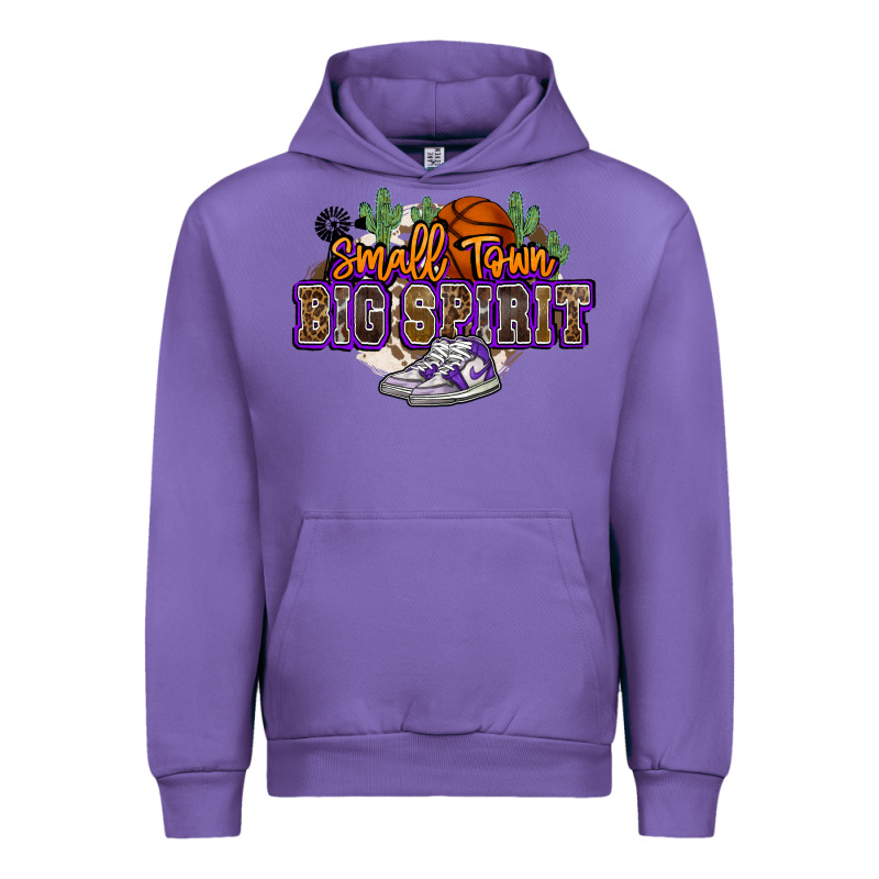 Small Town Big Spirit Basketball Urban Hoodie by NancyCooperArtShop | Teevron