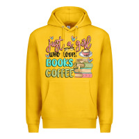 Lemon just a girl who loves books and coffee Premium Hoodie - MaliasSmallBusiness