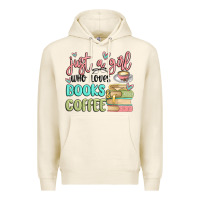 Tofu just a girl who loves books and coffee Premium Hoodie - MaliasSmallBusiness