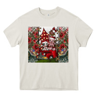 Cream merry Christmas Heavy Core Tee - CowhideDigitalArt