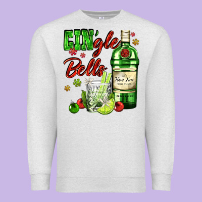 Gin`gle Bells With Bottle And Cocktail Premium Sweatshirt Designed By Adodesignshop