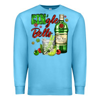 Ocean Blue gin`gle bells with bottle and cocktail Premium Sweatshirt - AdoDesignShop