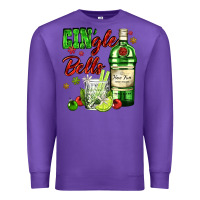 Purple gin`gle bells with bottle and cocktail Premium Sweatshirt - AdoDesignShop