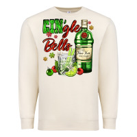 Sandshell gin`gle bells with bottle and cocktail Premium Sweatshirt - AdoDesignShop