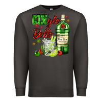 Smoke gin`gle bells with bottle and cocktail Premium Sweatshirt - AdoDesignShop