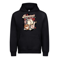 Black checkered retro baseball Urban Hoodie - MaliasSmallBusiness