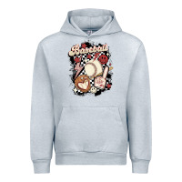 Heather Grey checkered retro baseball Urban Hoodie - MaliasSmallBusiness