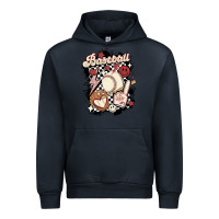Navy checkered retro baseball Urban Hoodie - MaliasSmallBusiness