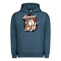 Pigment Midnight Navy checkered retro baseball Urban Hoodie - MaliasSmallBusiness