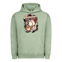 Pigment Oil Green checkered retro baseball Urban Hoodie - MaliasSmallBusiness