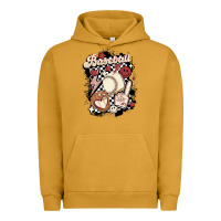 Pigment Peanut Butter checkered retro baseball Urban Hoodie - MaliasSmallBusiness