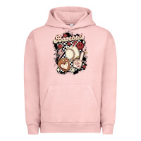 Pigment Salmon checkered retro baseball Urban Hoodie - MaliasSmallBusiness
