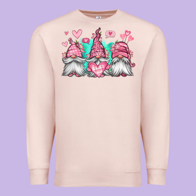 Valentines Day Gnomes Premium Sweatshirt Designed By Jasminsmagicworld