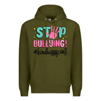 Army Green stop bullying kindness is cool Premium Hoodie - MaliasSmallBusiness