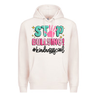 Pale Pink stop bullying kindness is cool Premium Hoodie - MaliasSmallBusiness