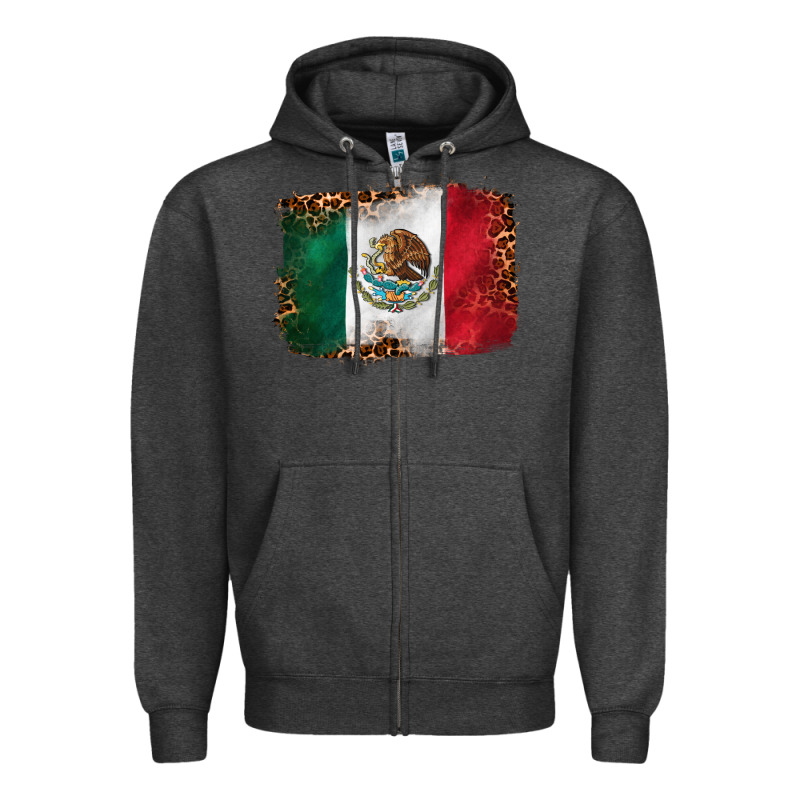 Mexican And Leopard Flag Zipper Hoodie by CTS Tumbler Store | Teevron
