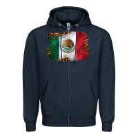 Navy mexican and leopard flag Zipper Hoodie - CTS Tumbler Store
