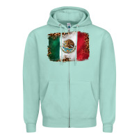 Seafoam mexican and leopard flag Zipper Hoodie - CTS Tumbler Store