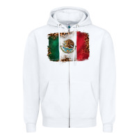 White mexican and leopard flag Zipper Hoodie - CTS Tumbler Store