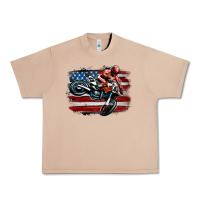 Burro dirt bike american flag Urban Heavy Tee - MaliasSmallBusiness