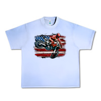 Grape Ice dirt bike american flag Urban Heavy Tee - MaliasSmallBusiness