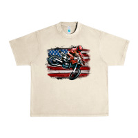 Sandshell dirt bike american flag Urban Heavy Tee - MaliasSmallBusiness