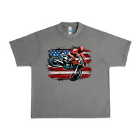Tornado dirt bike american flag Urban Heavy Tee - MaliasSmallBusiness