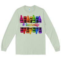 Matcha teacher life crayons Long Sleeve Tee - texasbilliewilder