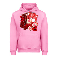 Fuchsia Pink valentines day feeling lucky Urban Hoodie - NancyCooperArtShop