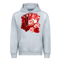 Heather Grey valentines day feeling lucky Urban Hoodie - NancyCooperArtShop