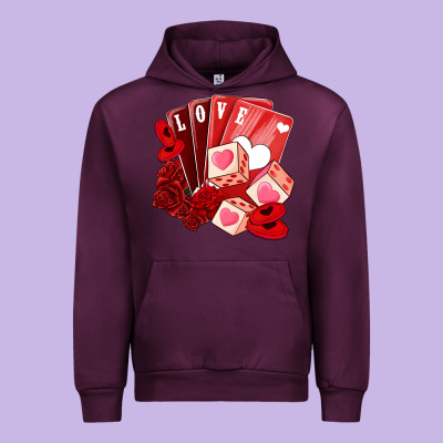 Valentines Day Feeling Lucky Urban Hoodie Designed By Nancycooperartshop