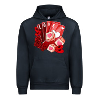 Navy valentines day feeling lucky Urban Hoodie - NancyCooperArtShop